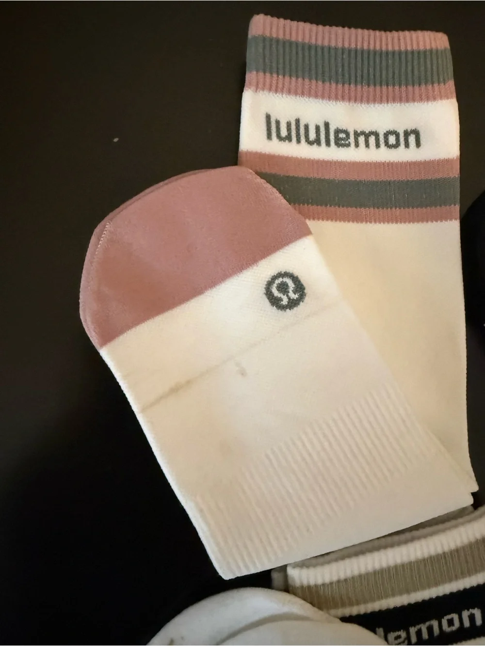 lululemon athletica Women's Low-Cut Sport Socks - White with Colored Accents